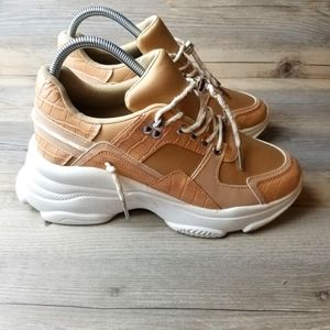 Raid Ibiza Chunky Faux Snakeskin Sneakers